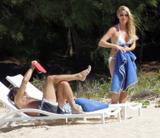 Nicolette Sheridan white bikinis