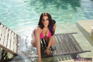 Charlotte Springer - Pink Floral Bikini By The Pool -b40e9ofi6f.jpg